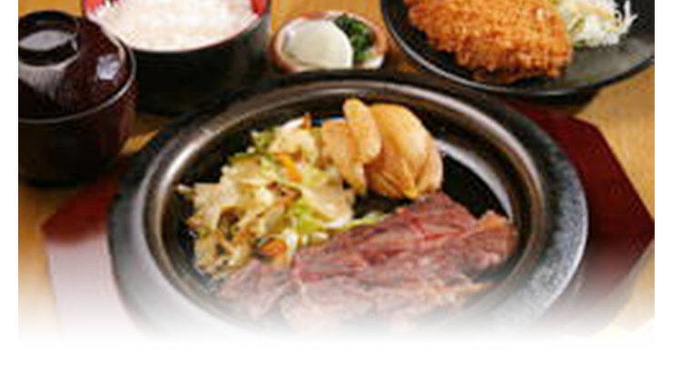 Minced meat cutlet ＆ steak set