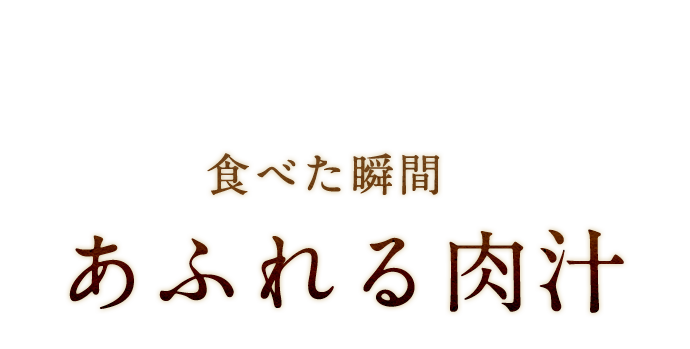 あふれる肉汁